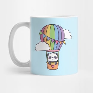 Cute Panda In Hot Air Balloon Doodle Mug